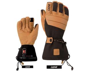 Beheizte Handschuhe 9.0 Finger Cap Fingerhandschuhe Herren-Braun/Schwarz-XL