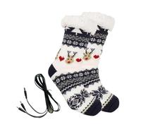 Beheizte Hausschuhe Socken Für Herren,Wärmende Fußbekleidung,Winter Waden Socken - Für Frauen Zuhause Büro Kalte Morgen Abend Entspannung Schlafzimmer Wohnzimmer Urlaub Reise Schlafenszeit Yoga