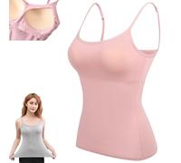 behound Cami Bra - Women’s Camisole with Built In Padded Bra Vest,Braforu Cami Bra,Tank with Built-In Bra for Women (Pink,3XL)