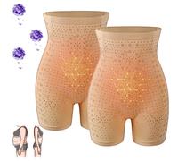 behound Eleysty Ionic Fiber Fat Burning Tummy Control & Repair Shapewear, Ice Silk Graphene Body Shaping Briefs (Skin*2,XL)