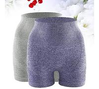 behound Shapermov Ion Shaping Shorts, Tummy And Hip Lift Pants, Breathable Shapewear For Women (L/XL,Grey+Green)