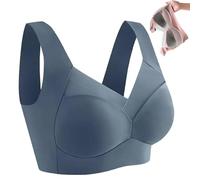 behound Zenchic Bra - Seamless Sexy Push Up Wireless Bra,Lynsie Bras,Zen Chic Bra for Women,Posture Correcting Bra (3XL,Blue)