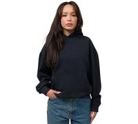 behype. Damen Oversize Hoodie Kapuzenpullover Einfarbig Basic Heavy Blank Pullover Unifarben Kapuzen-Sweatshirt Für Frauen DC_Damen_5003-Black Washed-L