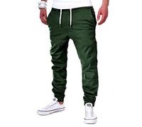 behype. Herren Chino-Hose Stretch Low Crotch Basic Jeans-Hose 80-0006 Khaki S