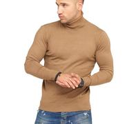 behype. Herren Feinstrick Rollkragen-Pullover Casual & Business Pulli 40-8200 Beige XL