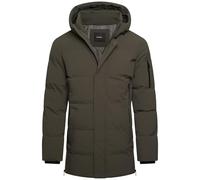 behype. Herren Parka Winterjacke mit Kapuze - Winterparka als Puffermantel Steppjacke - Wintermantel für Männer