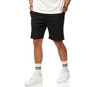 behype. Herren Shorts Kurze Hose Feinstrick Textur Stretch Bermuda Men's Sommershorts Männer Sommer-Look Regular-Fit CR_2158-Black-XXL