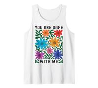 Bei Mir bist du sicher LGBTQ Pride Ally Rainbow Wildflower Tank Top