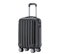 BEIBYE Handgepäck Koffer 55x35x20 cm, Hartschalenkoffer mit TSA Schloss & 360° Rollen, Leichter Kabinenkoffer aus ABS, Airline Approved Carry-On Trolley für Lufthansa, KLM, Air France, Schwarz