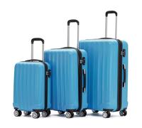 BEIBYE TSA-Schloß 2080 Zwillingsrollen neu Reisekoffer Koffer Trolley Hartschale Set (Turquoise, Set)
