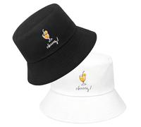 beifon 2 Stück Fischerhüte Bucket Hat Unisex, Sonnenhut Damen Fischerhut Herren Faltbar, Buckethut Anglerhut Freizeithut Outdoor Hut Sommer, Sommerhut für Party Camping Reisen Wandern
