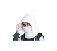 (Beige) Dicke Uschanka, 53-58 cm Kopfumfang, mit Fell gefütterte Kapuze, isolierte Halswärmermaske für kaltes Wetter