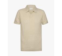 Beige Offenkragen Polo raw white - Gr. - XL