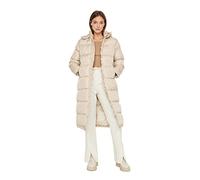 Beige Regular Fit Hooded Water Repellent Long down Coat Twoaw23Mo00154