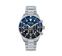 Beil Men's Watch Overhand Mono-Color Blue Dial Bewegung Quarz Chronograph und Silberstahlarmband EW0715