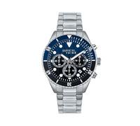 Beil Men's Watch Overhand Mono-Color Blue Dial Bewegung Quarz Chronograph und Silberstahlarmband EW0715