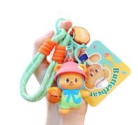 Beimus Athletischer Cartoon-Bär-Taschen-Schlüsselanhänger, leichtes PVC-Design, Geburtstagsdekoration für Freizeit-Enthusiasten, Cartoon-Sport-Butterbär-Schlüsselanhänger, grün