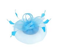 Beimus Einzigartiger Fascinator-Hut, Haarteil, Minimalisten, Hochzeitshut, Halloween, Kopfbedeckung für Hochzeiten und besondere Anlässe, dekorative Festival-Stirnbänder, seeblau, One size