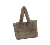 Beimus Große Kapazität, weiche Plüschtasche für Damen, Winter-Fleece, Schultertasche, Handtasche, geräumig zum Einkaufen oder für Freizeitausflüge, stilvolle Handtasche, Kaffeebraun, One Size