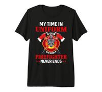 Being A Firefighter Never Ends Fireman Firefighters Premium T-Shirt
