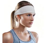 Beister Sport-Stirnbänder Für Damen Und Herren- Hochwertiges, Schweißableitendes Stirnband Für Herren- rutschfeste, Elastische Schweißbänder Für Laufen, Fußball, Klettern, Basketball (Hellgrau)
