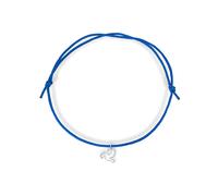 Armband BEKA & BELL "925 Sterling Silber Glänzend Taube Textil 14-28cm", blau, Armbänder, Damen, 14-28cm, Silber 925 (Sterlingsilber), glänzend, Armband (46779820-0) blau