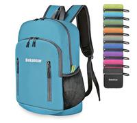 Bekahizar Faltbarer Rucksack Leicht Klein Wanderrucksack 20L Reiserucksack Tagesrucksack Tasche für Männer Frauen Jugendliche Outdoor Wandern Reisen (blau)