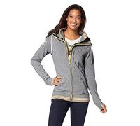 Bekleidung Kangaroos Damen Sweatjacke Lagenlook (32-34, Grau)