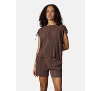 Bekleidungsset bestehend aus Plissee-Top und kurzer Hose "Veriel Set" Dark Choco XXL