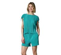Bekleidungsset bestehend aus Plissee-Top und kurzer Hose "Veriel Set" Teal Green S