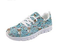 Belidome Bear Nurse Design Casual Sneaker für Frauen Männer Schnürschuhe Soft Breathable 39 EU