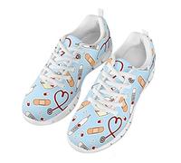 Belidome Nurse Tool Design Casual Sneaker für Frauen Männer Schnürschuhe Soft Breathable 40 EU, Blau