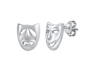 Beliebte Ohrringe aus Silber 925 Theatermasken Ohrstecker