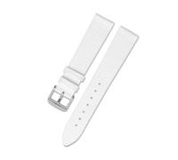 Belivceng Dünnes Uhrenarmband aus echtem Leder, Eidechsenmuster, für Damen, 12 mm bis 20 mm, Ersatzarmband-Zubehör,Weißsilber C,14 mm