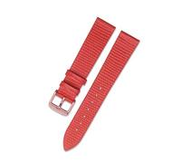 Belivceng Dünnes Uhrenarmband aus echtem Leder, Eidechsenmuster, für Damen, 12 mm bis 20 mm, Ersatzarmband-Zubehör,Rot Roségold C,12 mm