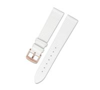 Belivceng Dünnes Uhrenarmband aus echtem Leder, Eidechsenmuster, für Damen, 12 mm bis 20 mm, Ersatzarmband-Zubehör,Weißgold C,18 mm