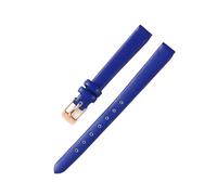 Belivceng Handgefertigtes Lederarmband, schmales Armband mit Dornschließe, für Damen und Herren, Größen von 8 mm bis 22 mm,Blau-Roségold,18 mm