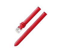 Belivceng Handgefertigtes Lederarmband, schmales Armband mit Dornschließe, für Damen und Herren, Größen von 8 mm bis 22 mm,Rot-Silber,8 mm