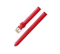 Belivceng Handgefertigtes Lederarmband, schmales Armband mit Dornschließe, für Damen und Herren, Größen von 8 mm bis 22 mm,Rot-Roségold,16 mm