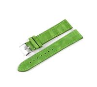 Belivceng Uhrenarmband aus Wildleder mit Dornschließe, Edelstahlschließe, für Damen und Herren, 18 mm bis 22 mm,Grün,20 mm