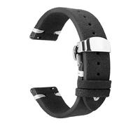 Belivceng Uhrenarmband aus Wildleder, Schnellverschluss mit Faltschließe, für Herren, 18 mm bis 22 mm,Schwarz Weiß,18 mm - Gold