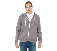 Bella Canvas Mens Poly-Cotton Fleece Full-Zip Hoodie 3739 -STORM M