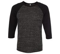 Bella Canvas Unisex 3/4-rmel Baseball T-Shirt L Blck MRBLE/Blck Black Marble/Schwarz
