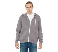 Bella + Canvas Unisex Poly-Cotton Fleece Full-Zip Hoodie 2XL STORM