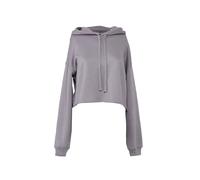 BELLA + CANVAS Women's Cropped Fleece Hoodie L DARK GREY HEATHER