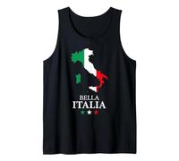 Bella Italia Karte in Flaggenfarben Tank Top