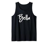 Bella Mädchen Name Tochter Mama Enkelin Rosa Weiß Tank Top