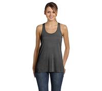 bella Maxine Flowy Racerback Tank, Dark Grey Heather, L