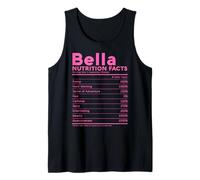 Bella Name Nährwerte Personalisierte Damen Mädchen Rosa Tank Top