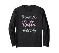Bella Name Personalisierte Frauen Cute Pink Girl Langarmshirt